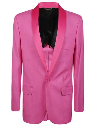 John Richmond Perassi Tailored Pink Satin Collar Blazer