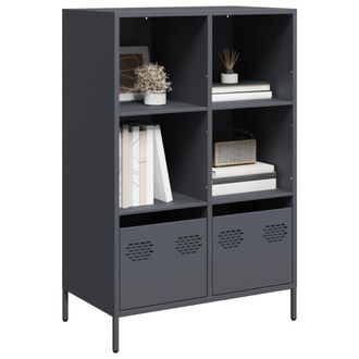 Berkfield Home Highboard&not;Anthracite 68x39x103.5 cm Steel in Black
