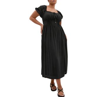 City Chic Arielle Maxi Dress in Black at Nordstrom, Size Xxxs