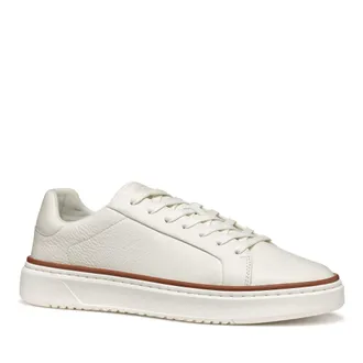 Geox Zackerty White Low-Top Leather Sneakers