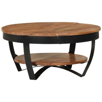 Berkfield Home Coffee Table 65x65x32 cm Solid Acacia Wood in Brown | Size: 65 x 65 x 32 cm