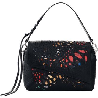 Desigual Butterfly Cutout Faux Leather Shoulder Bag in Black at Nordstrom