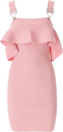 Moschino Gerimpelde Mini Jurk in Roze - Dames - Korte kleedjes - Roze - XS - Kleedjes