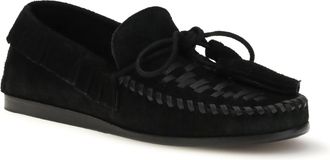 Isabel Marant Womens Suede Fitza Loafers Black Calf Leather Bos Taurus