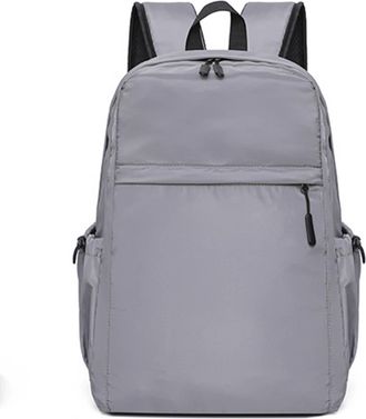 Generic Unisex Casual Backpack, Lightweight School Bag, Multi-Pocket Design Travel Bag, Suitable for Carrying Umbrellas, Key Chains, Bank Cards (Gray,31 x 15 