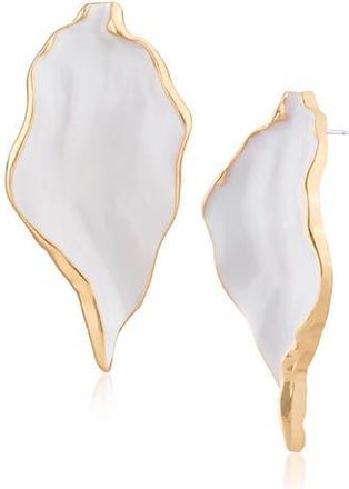 Jardin Irregular Iridescent Statement Earrings in White/Gold at Nordstrom Rack