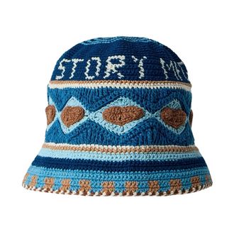 Story mfg. Story mfg. - Indigo Heart Brew Hoed - Heren - Accessoires - Blauw - Maat: ONE Size Katoen