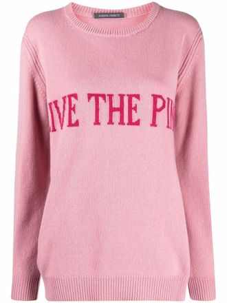Alberta Ferretti Maglione con stampa - Rosa