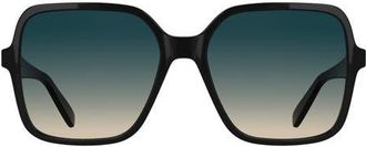 Longchamp Le Pliage 57mm Gradient Modified Rectangular Sunglasses in Black at Nordstrom