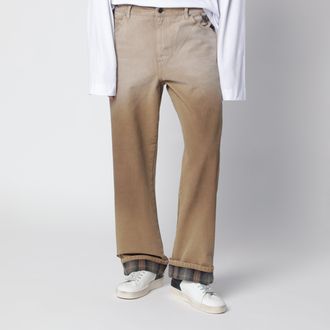 Golden Goose D&eacute;grad&eacute;-effect cotton painter trousers