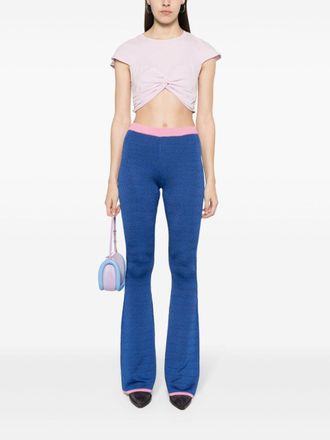 Bally Flared Knit Trousers - Blue