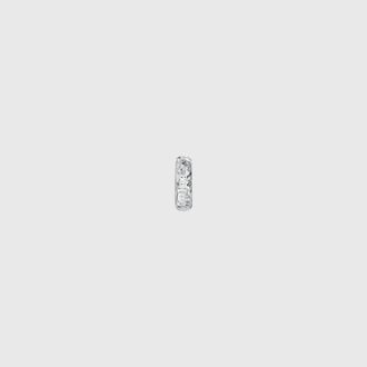 Diesel Stainless Steel Hoop Earring - Earrings - Unisex - Silver