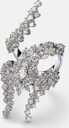 Yeprem Y-Not 18kt white gold ring with diamonds