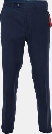 Carolina Herrera Navy Blue Gabardine Regular Fit Pants