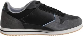Trussardi Zwarte & Grijze Leren Casual Sneakers - Heren - Sneakers - Zwart - 45 EU - Leer - Schoenen