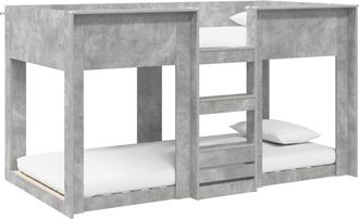 vidaXL Cama Litera Para Ni&ntilde;os Gris Concreto 100 X 200 Cm Vidaxl