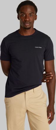 Calvin Klein T-Shirt CALVIN KLEIN CP-LINEAR BOX LOGO T-SHIRT, Herren, Gr. 3XL, schwarz, Single Jersey, Obermaterial: 100% Baumwolle, unifarben, normal h&uuml;ftlang, Ru