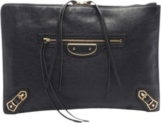 Balenciaga Pre-owned Clutches, female, Black, Size: ONE SIZE Pre-owned Vintage Clutch Bag