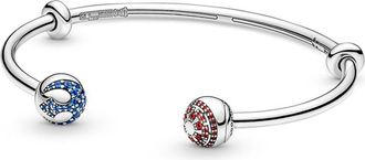 Pandora Moments Star Wars Light & Dark Side Logo Open Bangle