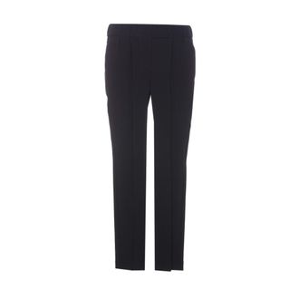 Brunello Cucinelli Navy Tailored Straight-Leg Trousers, Brand Size 40 (US Size 6)