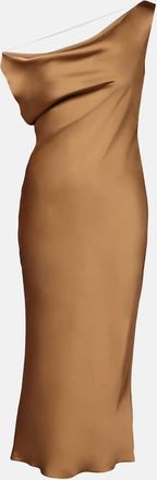Norma Kamali Maria crepe satin midi dress