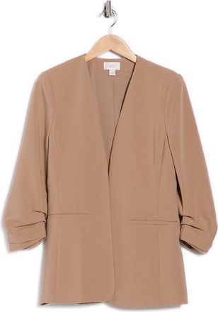 Nordstrom Rack Slim Cinched Sleeve Blazer in Tan Gingersnap at Nordstrom Rack, Size Medium