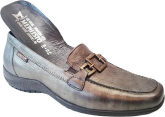 Mephisto Bronzen instapper voor dames - Dames - Loafers - Bruin - 38 1/2 EU - Leer - Schoenen