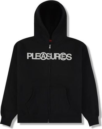 Pleasures Zine Zip Hoodie in Black at Nordstrom, Size Xx-Large