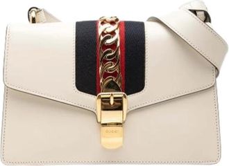 Gucci Pre-owned Sylvie Schoudertas - Dames - Vintage Schoudertas - Wit - ONE Size - Leer - Vintage