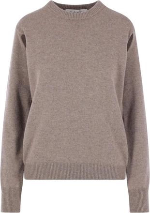 R&oacute;he Jersey de cuello redondo acanalado - Knitwear - Mujer - Beige - XS