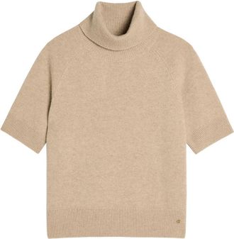 Anine Bing Jackson Roll-neck Cashmere top - Light Brown - S (UK8-10 / S)