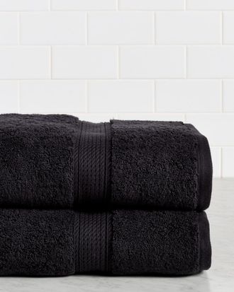 Superior Solid Absorbent 2Pc Bath Egyptian Cotton Towel Set