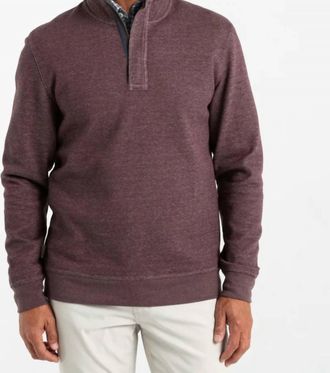 Duck Head Bearing Pique Pullover Sweatshirt In Dark Congac