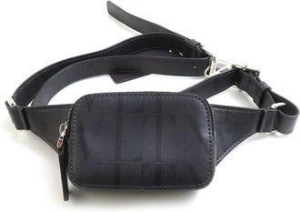 Valentino Garavani Black Leather Fanny Pack Pouch (Pre-Owned)