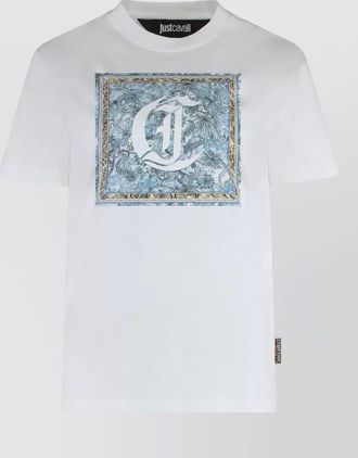 Just Cavalli graphic cotton t-shirt round neckline