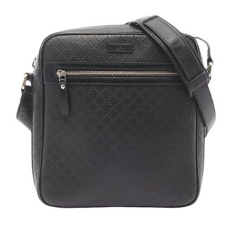 Gucci Pre-owned Cross Body Bags, female, Black, Size: ONE SIZE Pre-owned Leather Cross Body Bag