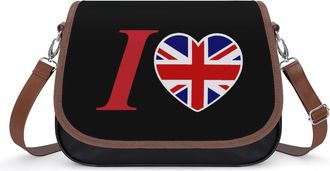 Generic I Love Uk Crossbody Bags for Women Fashion Leather Shoulder Handbags With Adjustable Strap