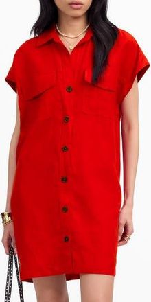 Madewell Linen Utility Shirtdress in Festival Red at Nordstrom Rack, Size Xx-Small