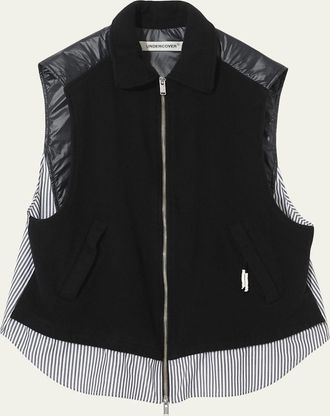 Undercover Mixed-Media Puffer Vest