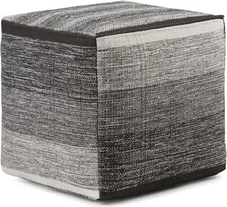 Simpli Home Naya Boho Cube Pouf