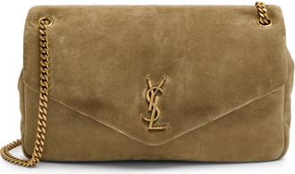 Saint Laurent Calypso Large Padded Suede Shoulder bag - Brown - One Size
