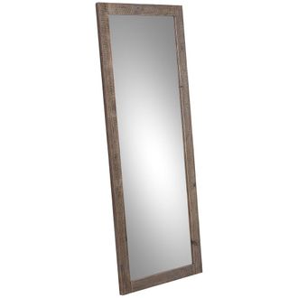 Wanderlust Deco Espejo Rectangular De Madera Marr&oacute;n 70x3x180h Cm