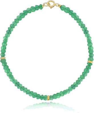 The Lovery Green Onyx Bead Bracelet