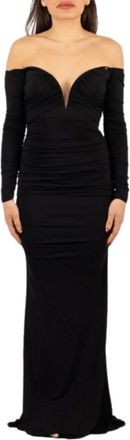 Elisabetta Franchi Gown - Dames - Avondkleed - Zwart - 2XL - Kleedjes