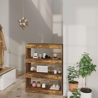 vidaXL Vidaxl - Libreria/Divisorio Rovere Fumo 80x30x103 cm Legno Multistrato