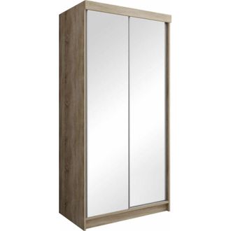Mirjan24 Mobilier1 - Armario Dover 102, Fresno Oscuro, 200x100x62cm, Puertas De Armario: Correderas, N&uacute;mero De Estantes: 0, Led