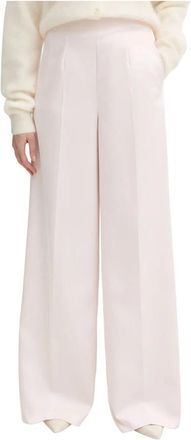 Twinset Duchess Palazzo Broek - Dames - Wijde Broeken - Roze - M - Polyester - Broeken