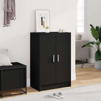 vidaXL Scarpiera Nera 60x35x92 cm in Truciolato - Vidaxl