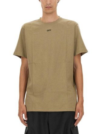 Off-white Oversized T-Shirt With Back Arrow Embroidery