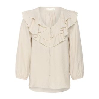Inwear Overhemden, Dames, Beige, 2Xl, Adelia IW Blouse